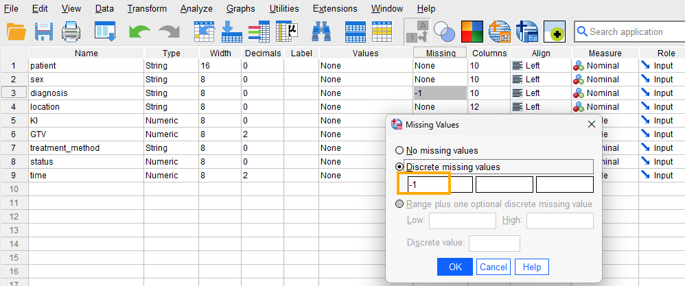 Kaplan Meier in SPSS