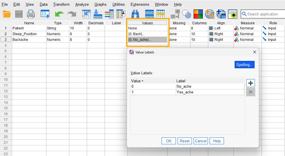 Chi-squared test in SPSS