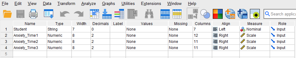 Repeated Measures ANOVA in SPSS