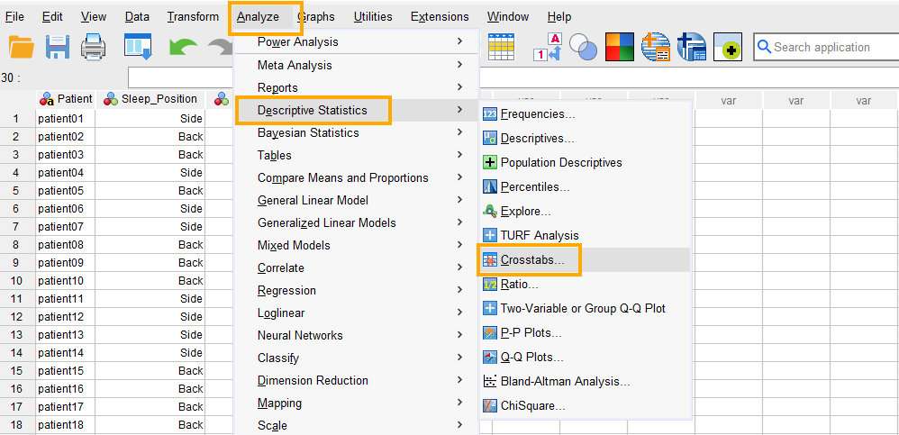 Chi-squared test in SPSS