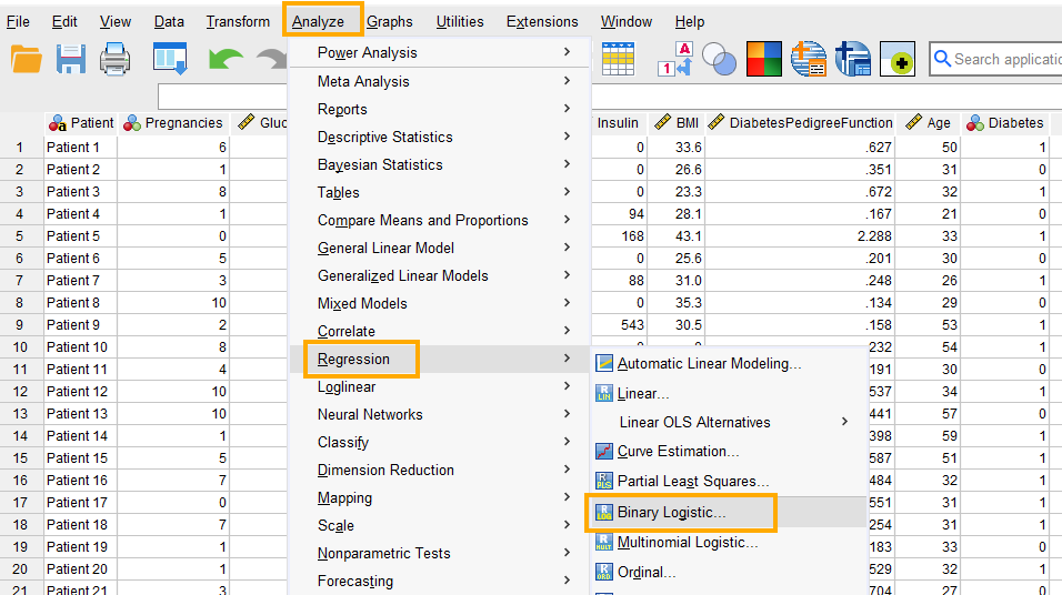 logistic regression SPSS