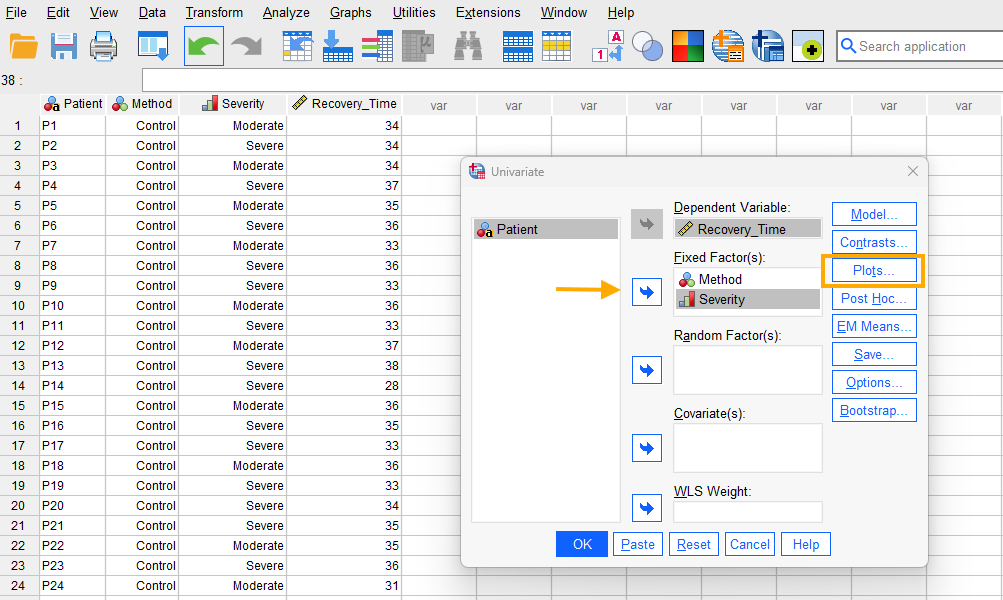 Two-way ANOVA in SPSS