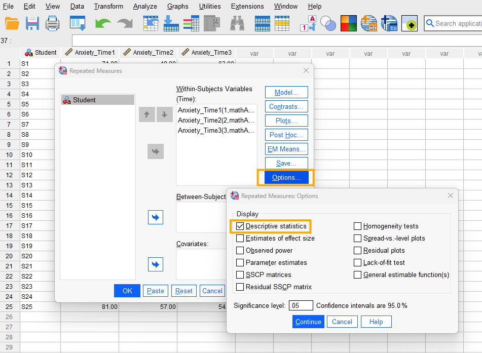 SPSS descriptive statistics