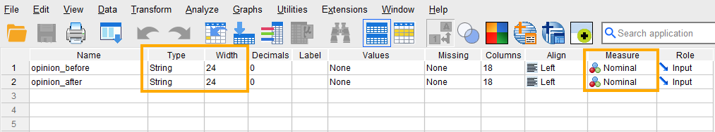 specifying variable attributes