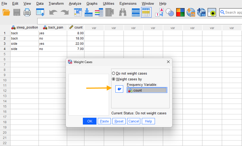 weight cases in SPSS
