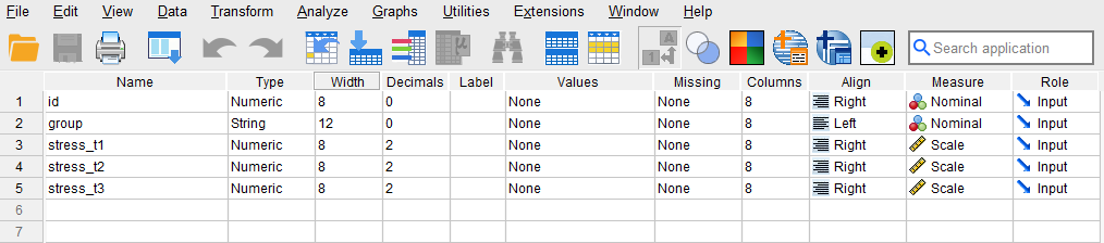 Preparing variables for two-way mixed repeated measures ANOVA